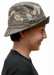 Daen dětský letní klobouk khaki vzor Vážka