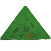 Pirát trojúhelníkový šátek dvouvrstvý zelený