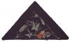 Pirát trojúhelníkový šátek dvouvrstvý tmavě karmínový
